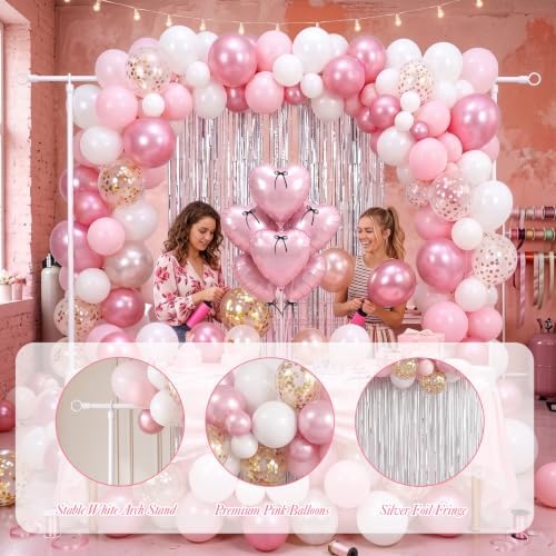 Over The Table Rod Stand with Clamps,Cute Girl Birthday Arch Set - Image 4