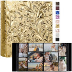 RECUTMS 1000 Photo Album 4x6 Pictures Leather Large Graduation Albums Gold by RECUTMS