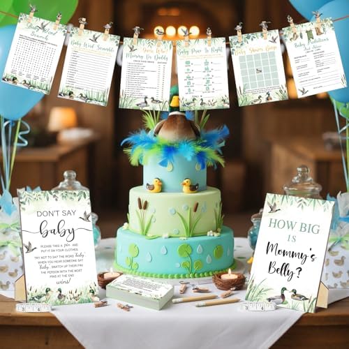Funnymoom 426 Pcs Mallard Duck Baby Shower Games, 8 Activities Set - Image 5