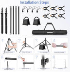 EMART Photo Backdrop Stand, 7.8x10ft Back Drop Stand for Party, Photography - Image 7