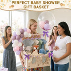 Purple, Wooden Baby Shower Crate Closet,Hollow - Image 6