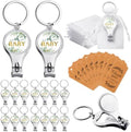 50 Sets Bottle Openers Baby Shower Return Favors for Guest Nail Clipper Bottle Opener Decorations with Thank You Tags Organza Bags for Baby Shower Gender Revel Party Souvenirs(Greenery) by Lanties