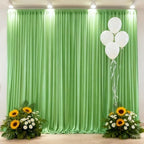 Sage Green Backdrop Curtain 10x10ft - Wrinkle Free Polyester Photo Curtain Backdrop Wedding Back Drop Fabric Drapes for Party Decorations Background for Photography - Image 2