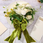 Preboun 4 Rolls Christmas Velvet Ribbon 24 Yards,Olive Green,3 Inch - Image 5