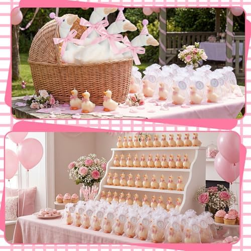 Conelist 16 Sets Silly Goose Party Favors Silly Goose Candle, Pink - Image 5