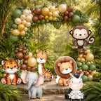6 Pcs Large Safari Animals Cardboard Cutouts Wildlife Jungle Party Decoration for Birthday Supplies Zoo Animal Baby Shower Birthday Decoration Forest Camp Themed Decor Photo Booth Props - Image 5