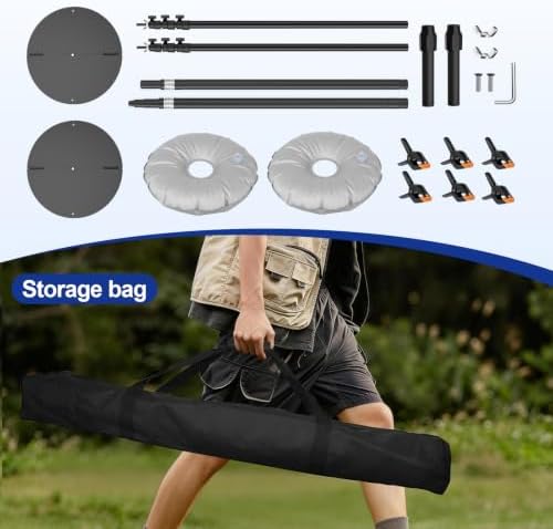 EMART 10x7ft Backdrop Stand Adjustable Photo Background Stand Kit - Image 5