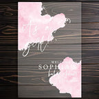 Andaz Press Custom Large Baby Shower Welcome Sign, 16" x 24", Watercolor Pink 'It's A Girl' Personalized Acrylic Welcome Sign for Sprinkle & Shower Decor - Image 2