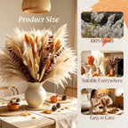 530/450Pcs Dried Pampas Grass Set for Dry Flower Home Decor (450Pcs Fall) - Image 3