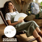 50pcs White Paper Hand Fans Bulk – Bamboo Folding Fan, Hand Fan Foldable, Chinese Fan|Fans in Bulk, Wedding Fans, Paper Fans Bulk, Bulk Fans, Abanicos de mano para fiesta – Wedding Favors for Guests. - Image 5