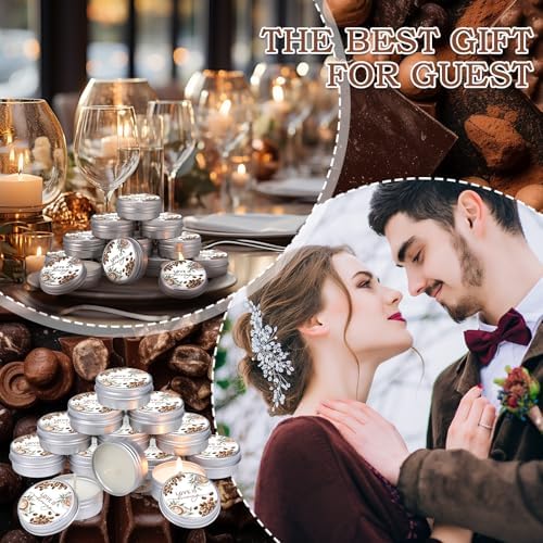MTLEE 50 Pcs Love is Brewing Bridal Shower Candles Gift Favors for Guests - Image 3