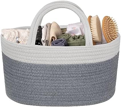Natemia Baby Diaper Caddy Organizer - Baby Shower Basket for Gifts - Nursery Storage for Diapers, Wipes, Breast Pump - Portable Organizer and Gift Bag - Newborn Essentials by Natemia