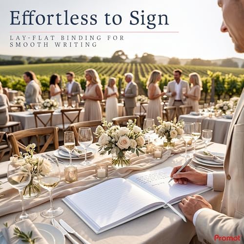 Promot Personalized Guestbook (White) - 110 110 Lined Pages - Image 5