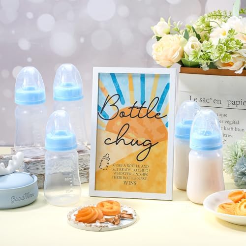 Roowest Bottle Chug Baby Shower Games Favors, Blue, Sun - Image 5