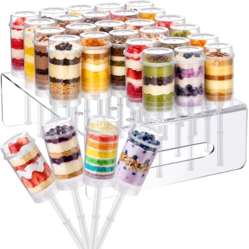 Geetery 36 Pcs Push Cake Pop Containers and 1 Pcs 30 Hole Cake Pop Stand by Geetery