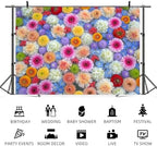 15x10ft Colorful Floral Photography Backdrop Flowers Background Vibrant Multicolor Blossoms for Party Wedding Photo Booth Studio Props Events Banner - Image 5