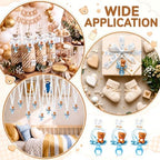 Coume 60 Pcs Baby Shower Party Pacifiers Necklace Bear Bottle Acrylic Pacifiers Charm Pacifier Chain for Guests Gender Reveal Party Favors Prize Table Scatter (White,Blue,Cute) - Image 5