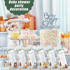 145 Pieces Woodland Baby Shower Favors for Guest Woodland Animals Ballpoint Pens and Keychains Party Favors Bulk Retractable Baby Shower Gifts Pens Gender Reveal Greeting Cards Souvenirs Prizes - Image 5