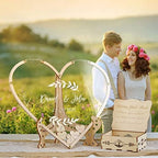 Wedding Guest Book Alternative,with Box and Small Hearts,Personalized Heart Drop Guest Sign for Rustic Wedding Decorations,Anniversary and Birthday(style12, Heart) - Image 2