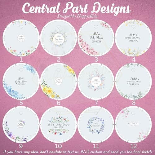 Baby Shower Guest Book Alternative, Circle Floral Wood Drop Heart Box Sign - Image 9