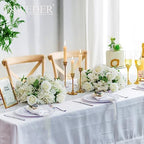 White Flowers Balls for Centerpieces: 14.2in Diam, 10 Pcs - Image 3