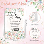 TrelaCo 20 Pcs Bottle Chug Game, Pink Flower Baby Shower Favors - Image 2
