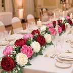 Geosar 8 Bundles Artificial Peonies Flowers,Red, Rose Red, White - Image 3