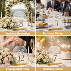 Wedding Table Numbers 1-20, Reception, 5.5" x 7" Clear Acrylic Arch Signs - Image 6