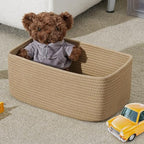 3 Pack Storage Baskets for Organizing, 13.7×9.5×6.3", Brown - Image 5