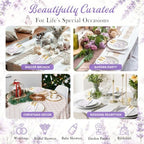 Lavender Linen Feel Pocket Napkins for Wedding Decor Cocktail Party - Image 6