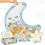 Baby Shower Guest Book Alternative Wooden Drop Box Moon Nursery Keepsake by GIFTSH0PBYHELEN