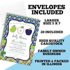 Amanda Creation Custom Baby Shower Invites Apple Baby Shower Invitation 20 5x7 Custom Personalized Apple Themed Invites With Envelopes - Image 6
