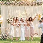 10ft x 15ft Champagne Wrinkle Free Backdrop Curtains for Wedding Party Backdrops Curtain Drapes Fabric Decorations Photo Back Drop Cloth for Baby Shower Photography Stage Reception - Image 2