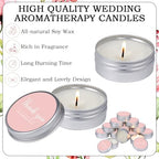 Mtlee 50 Pcs Pink Wedding Thank You Candles Gifts for Guests Baby Shower - Image 7