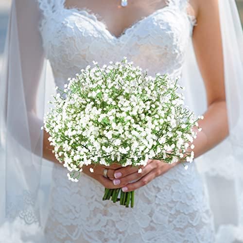 Babys Breath Artificial Flowers Bulk 90 Pcs White Gypsophila Faux Flowers - Image 4