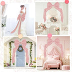 40 x 80 Inch Extra Large Rose Gold Velvet Bow for Backdrop, Xmas Tree - Image 4