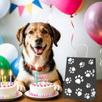 Tenceur 80 Pcs Dog Gift Bags Goodie Paw Puppy Paper Treat Bags Bulk with Handles 10.63 x 4.72 x 7.87 Inch Dog Themed Party Favors Shopping Holiday Kraft(Black) - Image 4