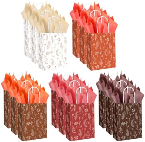 Kolldenn 100 Pcs Small Gift Bags Bulk, Orange, 8.27 x 5.91 x 3.15 Inch by Unknown