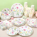 Wildflower Party Decorations, Paper Plates Napkins Cups Serve 50,Watercolor - Image 4
