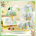 288 Pcs Baby Shower Favors Set for Guests,Green,Bear - Image 4