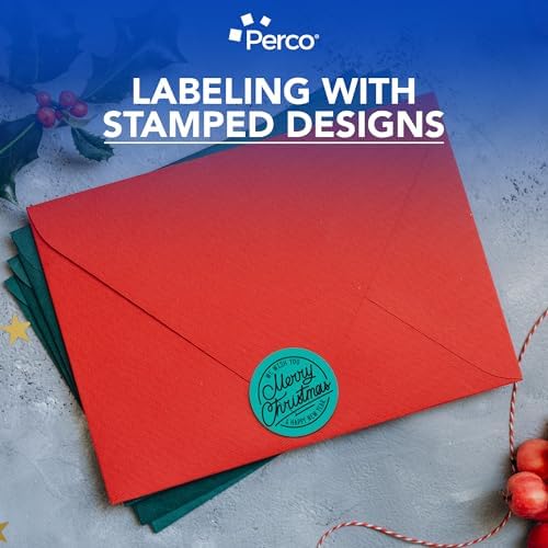 Perco Teal Perforated Round Circle Dot Sticker 3-Inch Labels — 3 Rolls, 1,500 Stickers - Product Labels, Planner Stickers & Modern Branding - Made in USA - Image 5