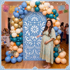 Gerrii 6 ft Cielito Lindo Arch Backdrop, All-in-one Stand up, Blue - Image 6