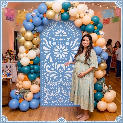 Gerrii 6 ft Cielito Lindo Arch Backdrop, All-in-one Stand up, Blue - Image 6