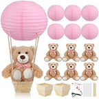 Sosation 6 Sets Hot Air Balloon with Bear Stick Glue Gun, Pink by Sosation