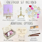 Guest Book Alternative Drop Box Frame Quinceanera, Purple Princess Tower - Image 5