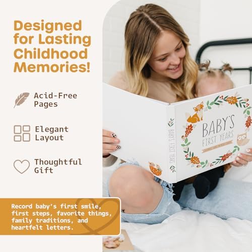 Keepsake Baby Memory Book for Baby Boy or Girl – Timeless Gender Neutral Baby Journal Scrapbook Photo Album for First 5 Years – Milestone Book to Record Every Event from Birth to Age 5 - Image 5