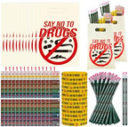 Resurhang 200 Pcs Say No to Drugs Prevention Assorted Item Bulk by Resurhang