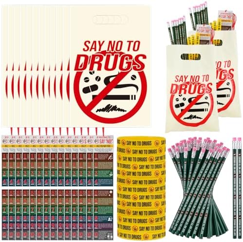 Resurhang 200 Pcs Say No to Drugs Prevention Assorted Item Bulk by Resurhang