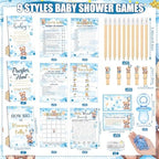 Sherr 476 Pcs Blue Bear Baby Shower Games, 9 Styles Baby Shower Activities - Image 3