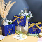 Jetec 45 Pcs Mini Thank You Gift Bag with Handle, Royalblue/gold - Image 2